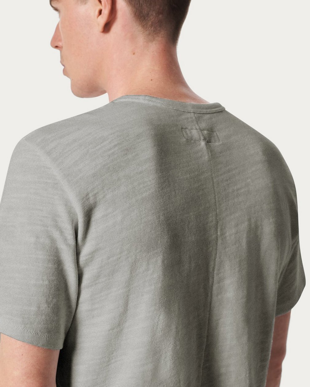 Sour Face Embroidered Tee - Leaf Grey - Image 5