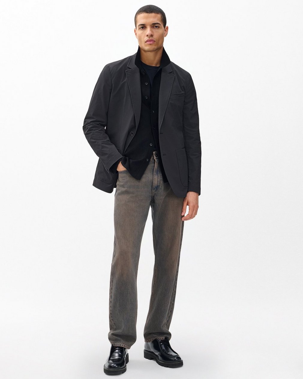 Butler Stretch Nylon Blazer - Black - Image 3