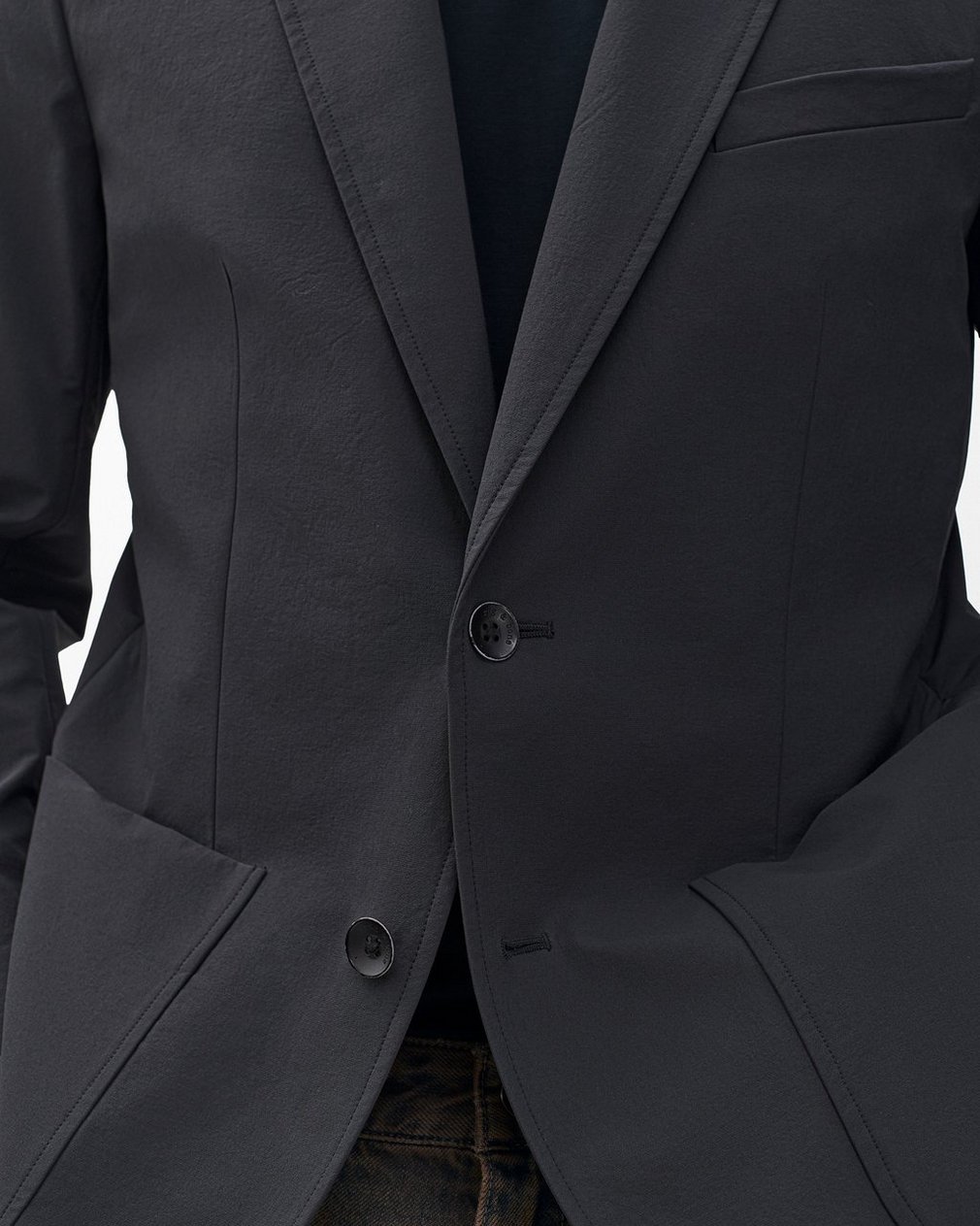 Butler Stretch Nylon Blazer - Black - Image 4