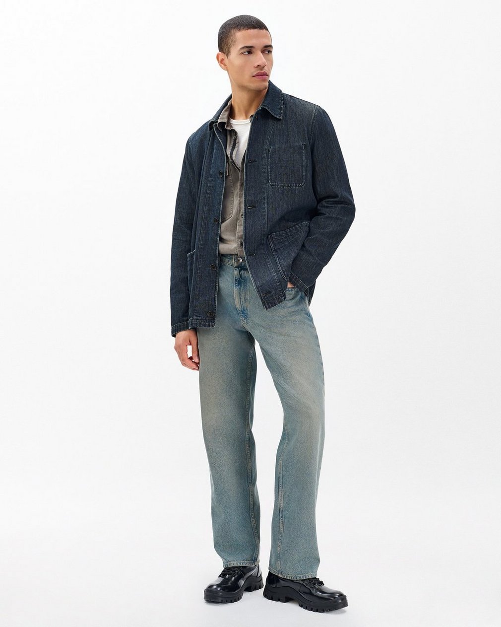 Evan Denim Chore Jacket - Indigo - Image 3