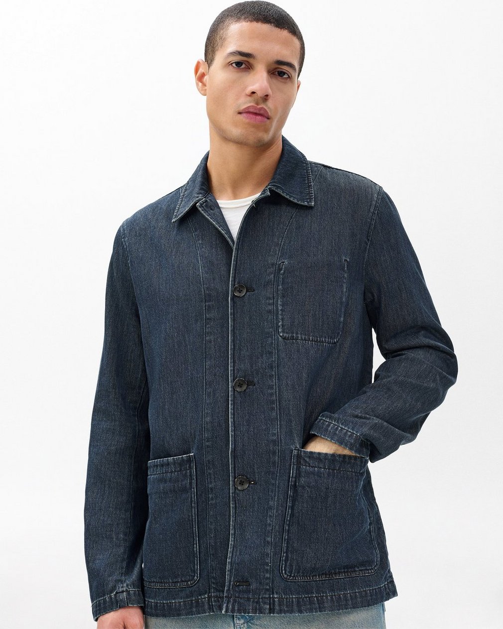 Evan Denim Chore Jacket - Indigo - Image 5