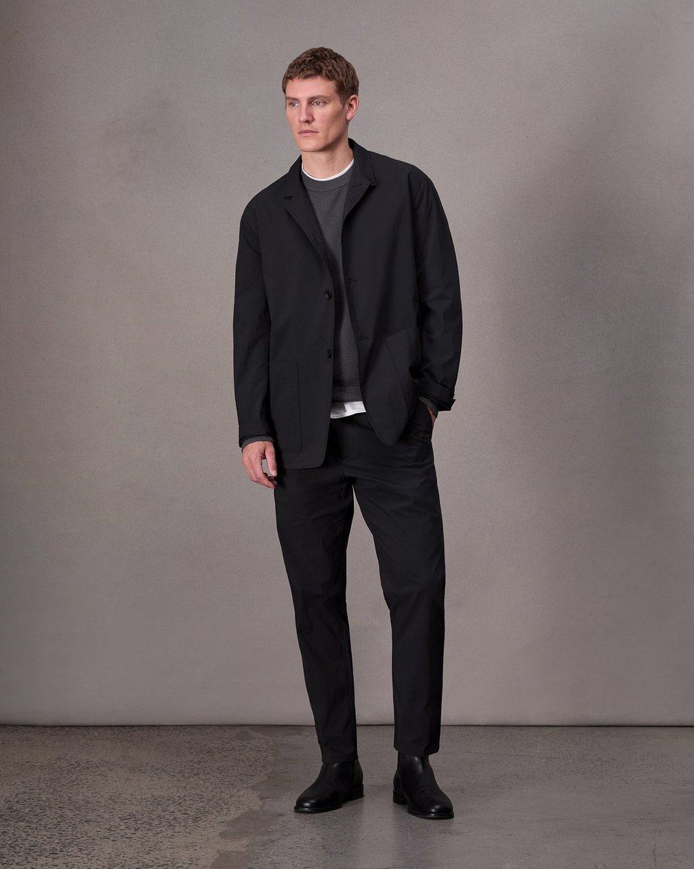 Gramercy Cotton Blazer - Black - Image 3