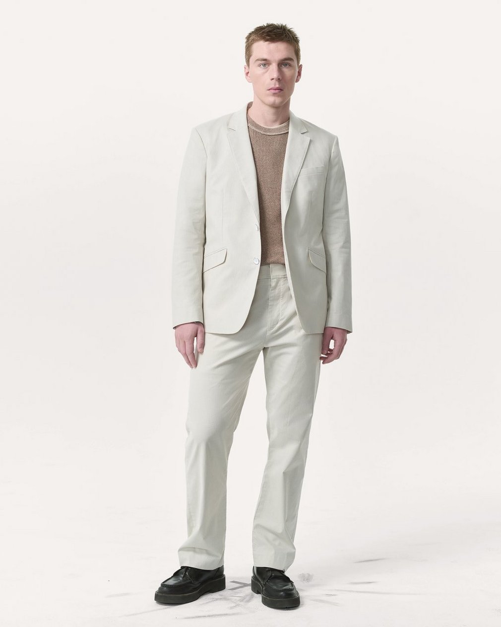 Butler Striped Stretch Cotton Blazer - Grey Stripe - Image 4
