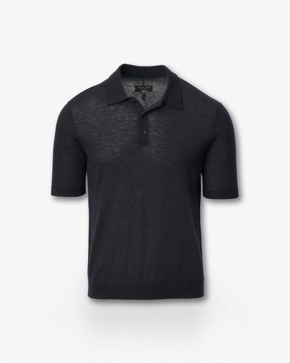 Downing Lightweight Cashmere Polo - Black - Image 2
