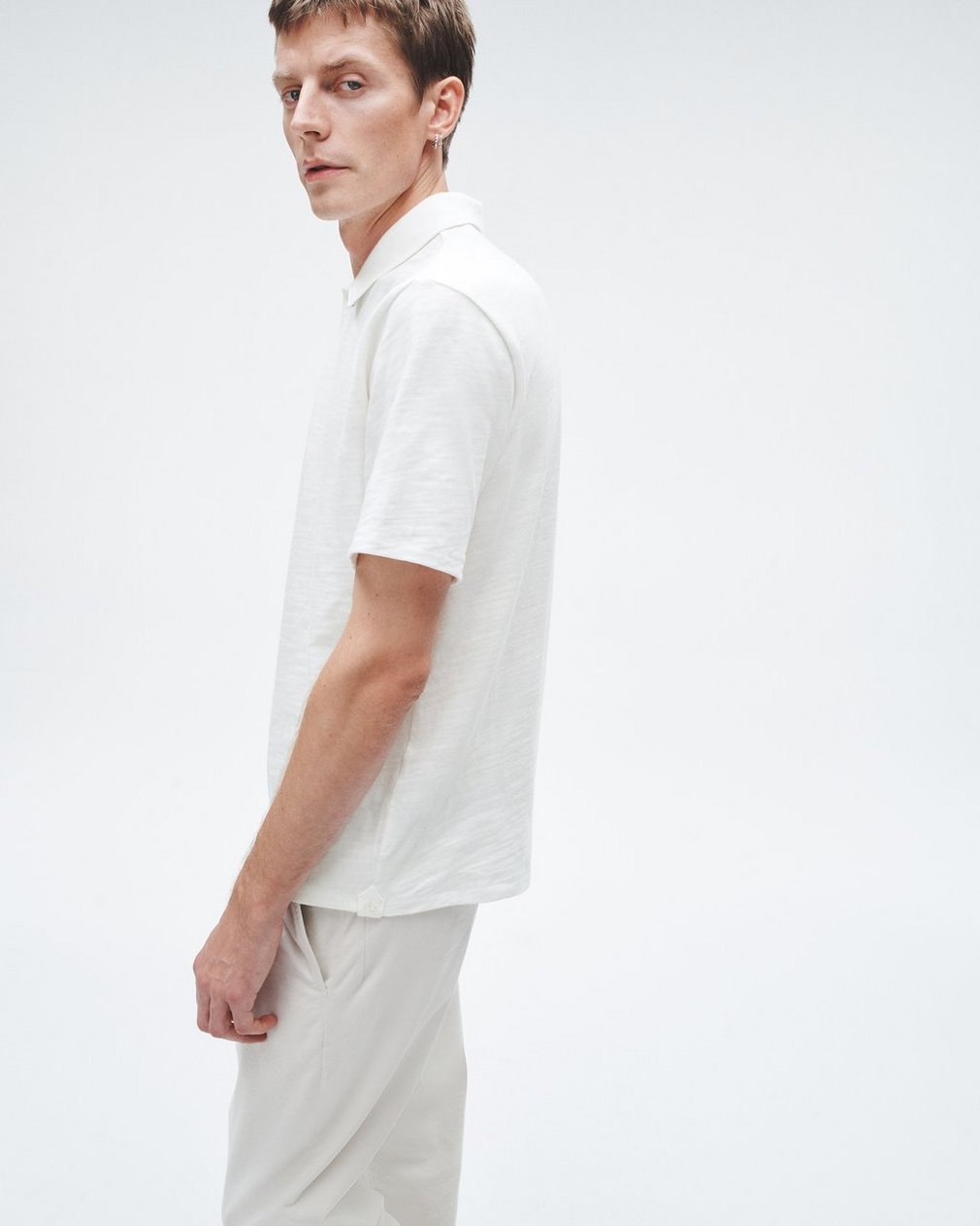 Classic Flame Polo Shirt - White - Image 3