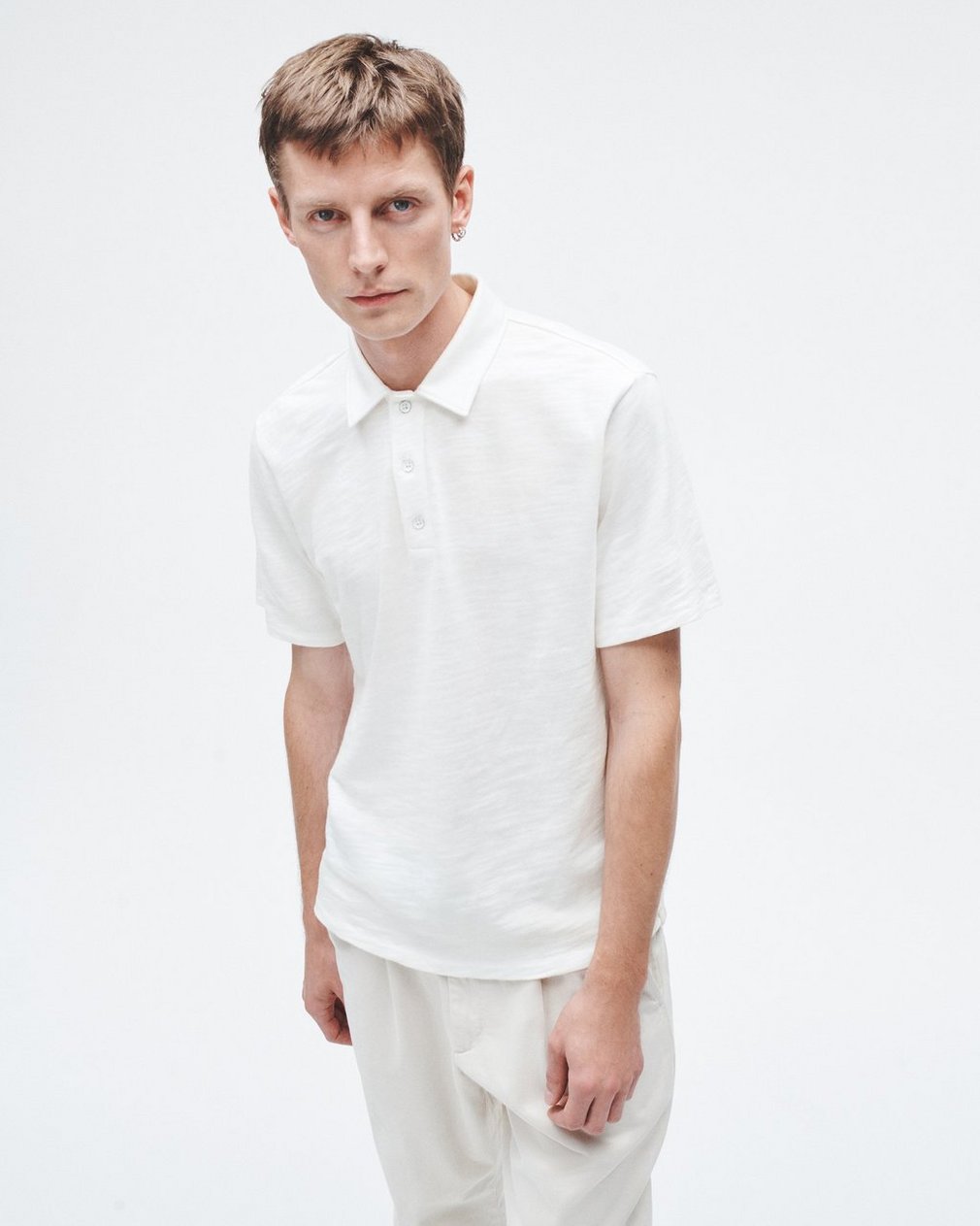 Classic Flame Polo Shirt - White - Image 6