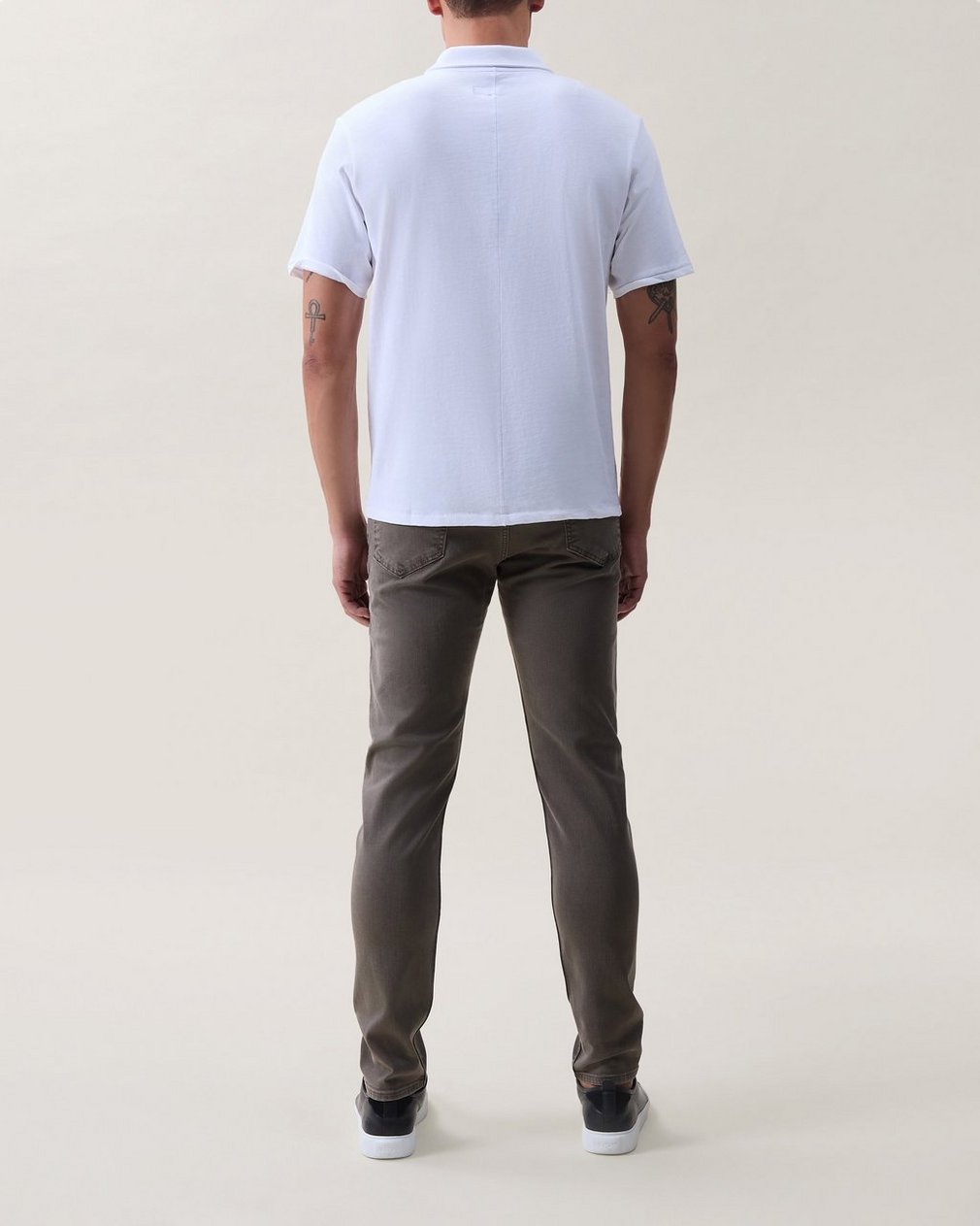 Classic Slub Cotton Polo - White - Image 2