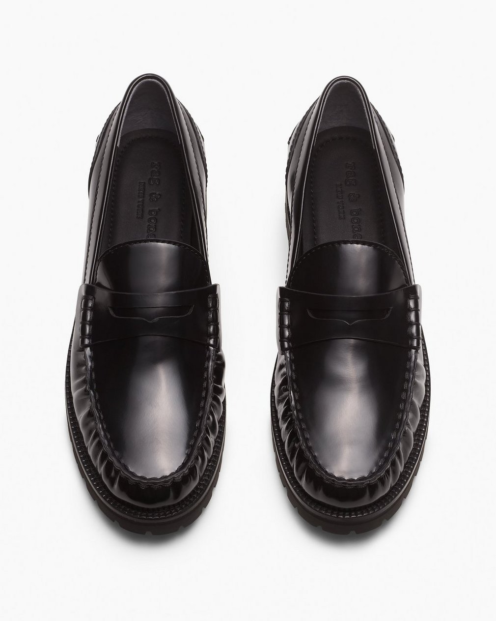 Chris Leather Loafers - Black - Image 5