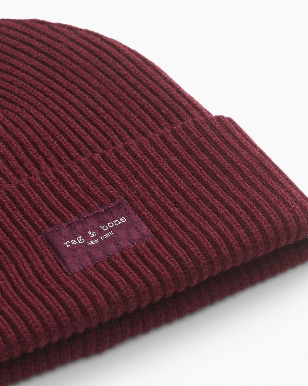 Blake Wool Beanie - Burgundy - Image 4