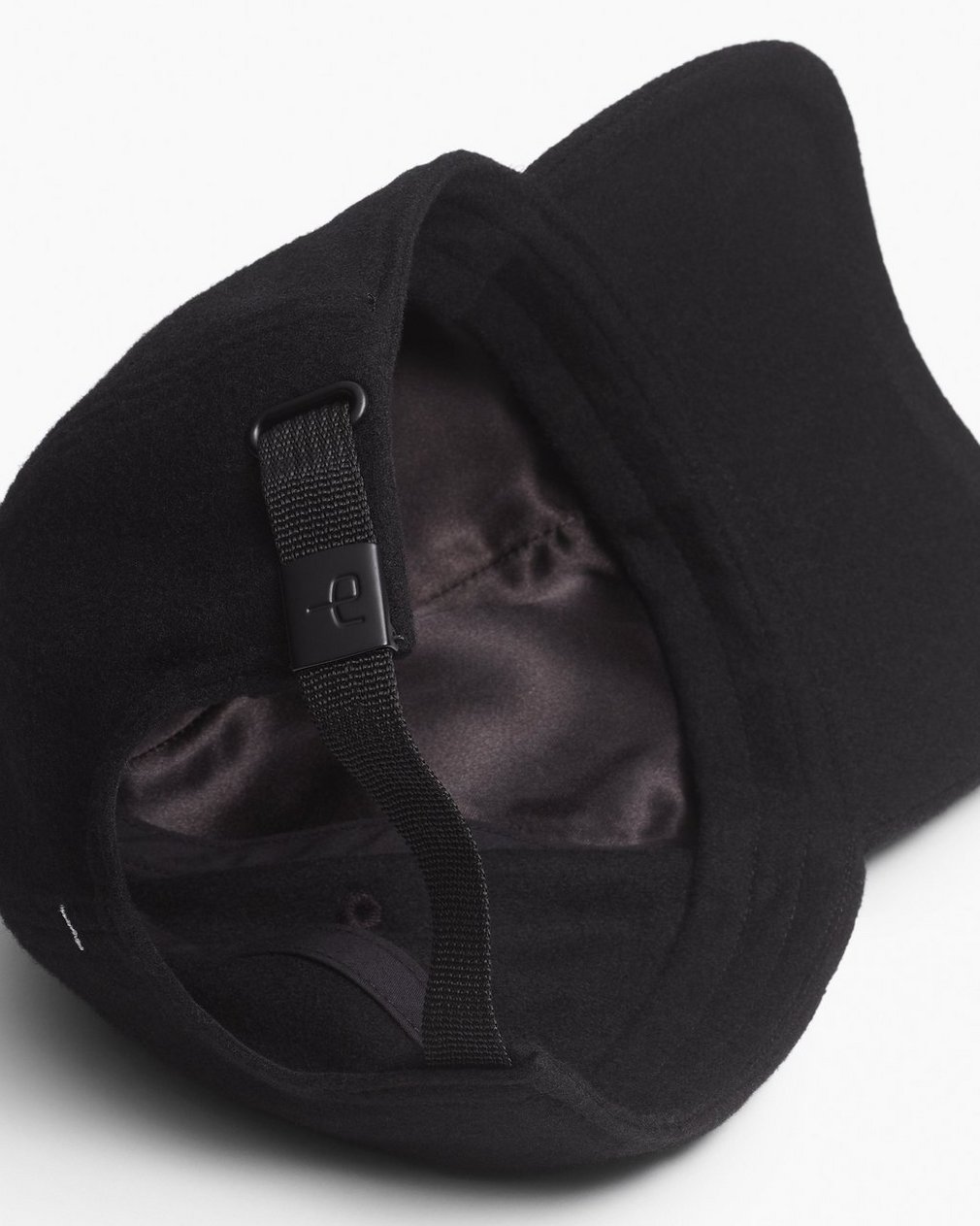 Miles Wool-Blend Baseball Cap - Black Wool - Image 2
