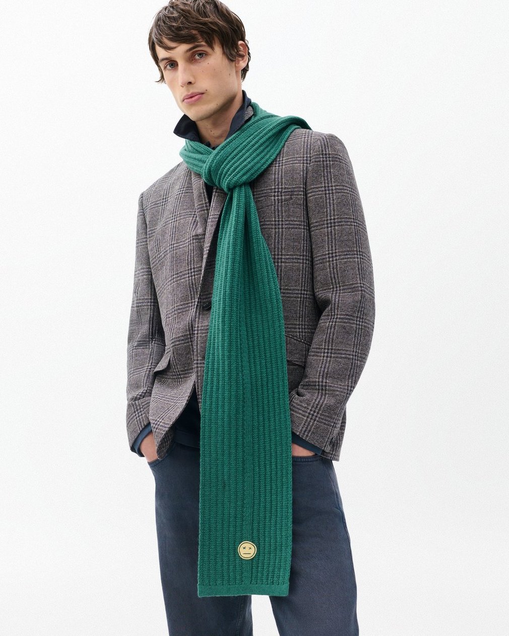 Sour Face Wool Scarf - Pine Multi - Image 2