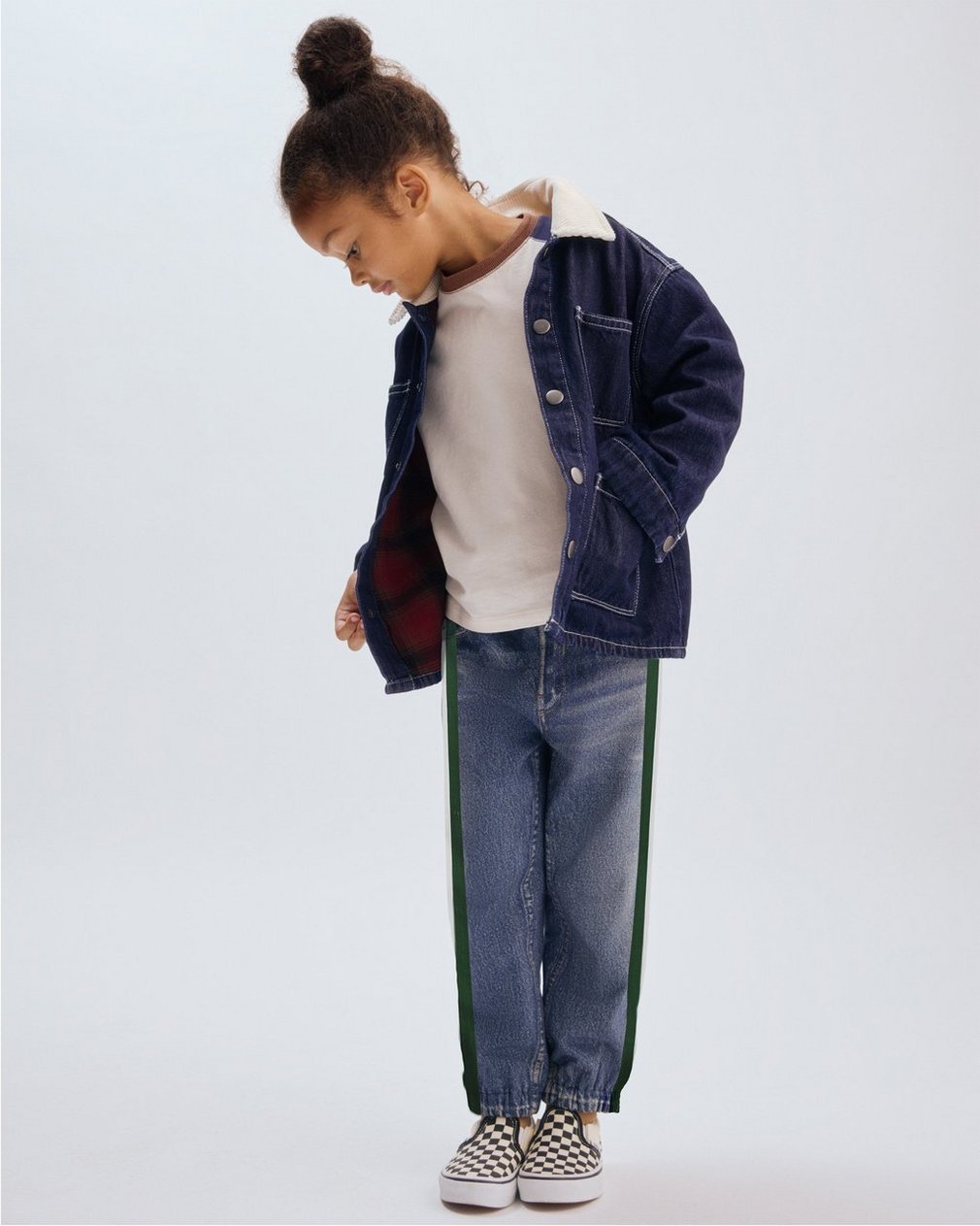 Mini Miramar Jogger Track Pants - Cosmos Green and White Stripe - Image 2