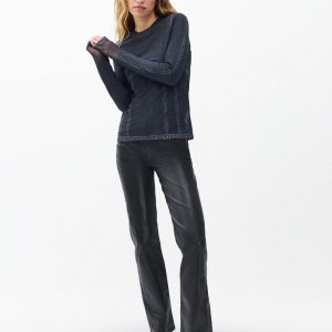 Harlow Straight Jeans Black Coated