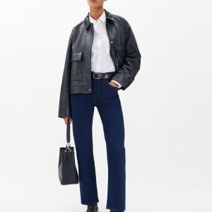 Harlow Ankle Straight Jeans Dark Rinse