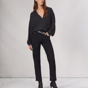 Flexi Harlow Straight Jean Black