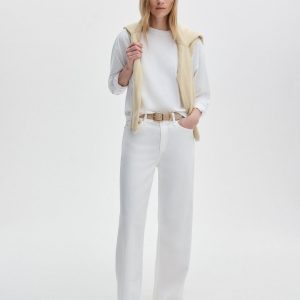 Featherweight Logan Wide-Leg Jeans Optic White