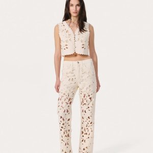 Logan Wide-Leg Jeans Ecru
