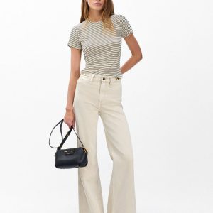 Skylar Wide-Leg Jeans Sand Stone