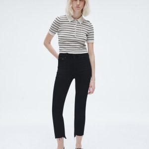 Wren Straight Black: High-Rise Stretch Jean