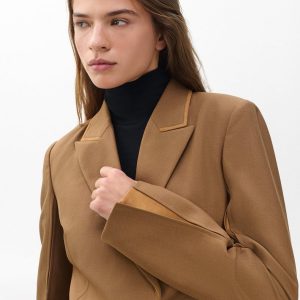 Margaret Tuxedo Blazer Camel