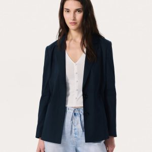 Spencer Linen-Blend Blazer Salute