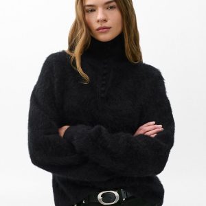 Jada Brushed Cashmere Sweater Black
