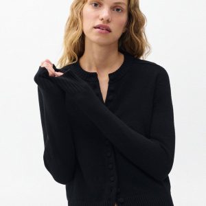 Wallace Crewneck Cardigan Black