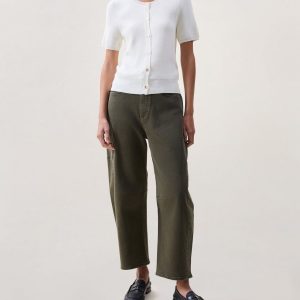 Michal Short-Sleeve Cardigan Chalk