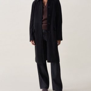 Morin Suede Coat Black
