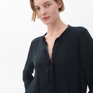 Arden Pleated Blouse Black