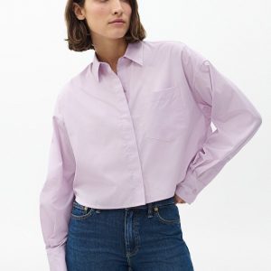Marin Cropped Shirt Lavender