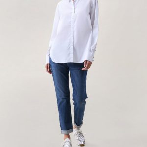 Monty Poplin Shirt White