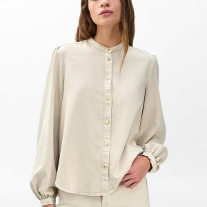 Sandra Denim Blouse Sand Stone