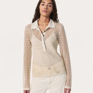 Liv Mesh Polo Shirt Turtledove
