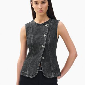 Miramar Olivia Vest Washed Black