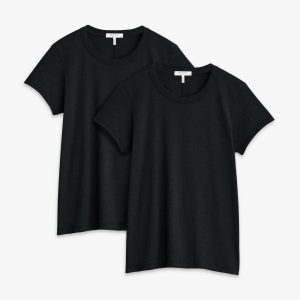 Two-Pack Slub T Shirt Black