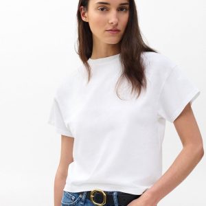 Kelly Boxy Cotton T Shirt White