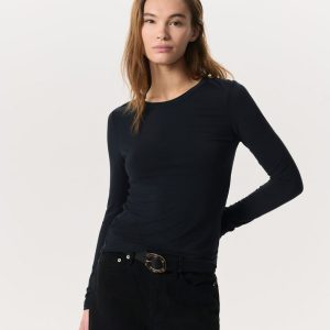 Luca Long Sleeve T Shirt Black