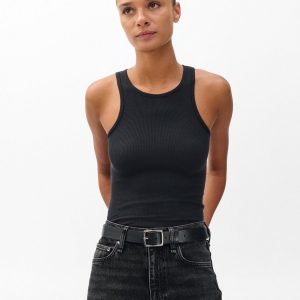 The Essential Rib Tank Black