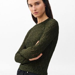 Ellie Lace Top Army