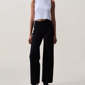 Iris Wide-Leg Pants Black