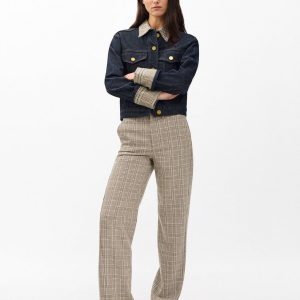 Shea Plaid Pants Tan Multi