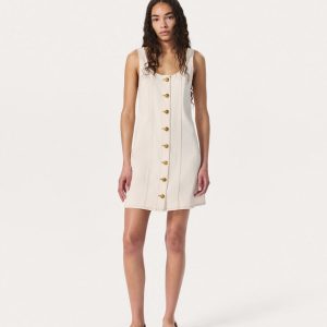 Laney Denim Dress Ecru