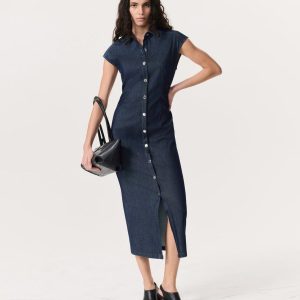 rbAIRFLEX Leah Denim Midi Dress Rinse