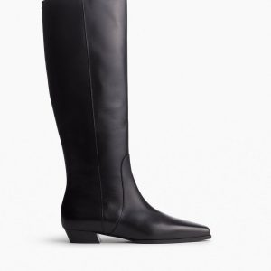 Joni Leather Knee-High Boots Black