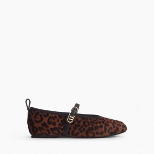 Spire Leopard Calf-Hair Mary Janes Leopard Hair Calf