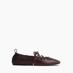 Sophia Leather Ballet Flats Mocha
