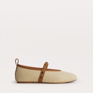 Spire Straw Mary Janes Natural