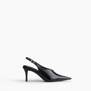 Mercer Leather Slingbacks Black