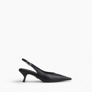 Madison Leather Slingbacks Black